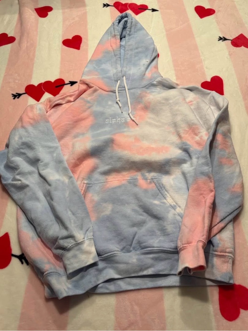 Tie-Dye Pastel Hoodie - Women Sweaters alpha phi